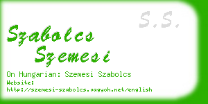 szabolcs szemesi business card